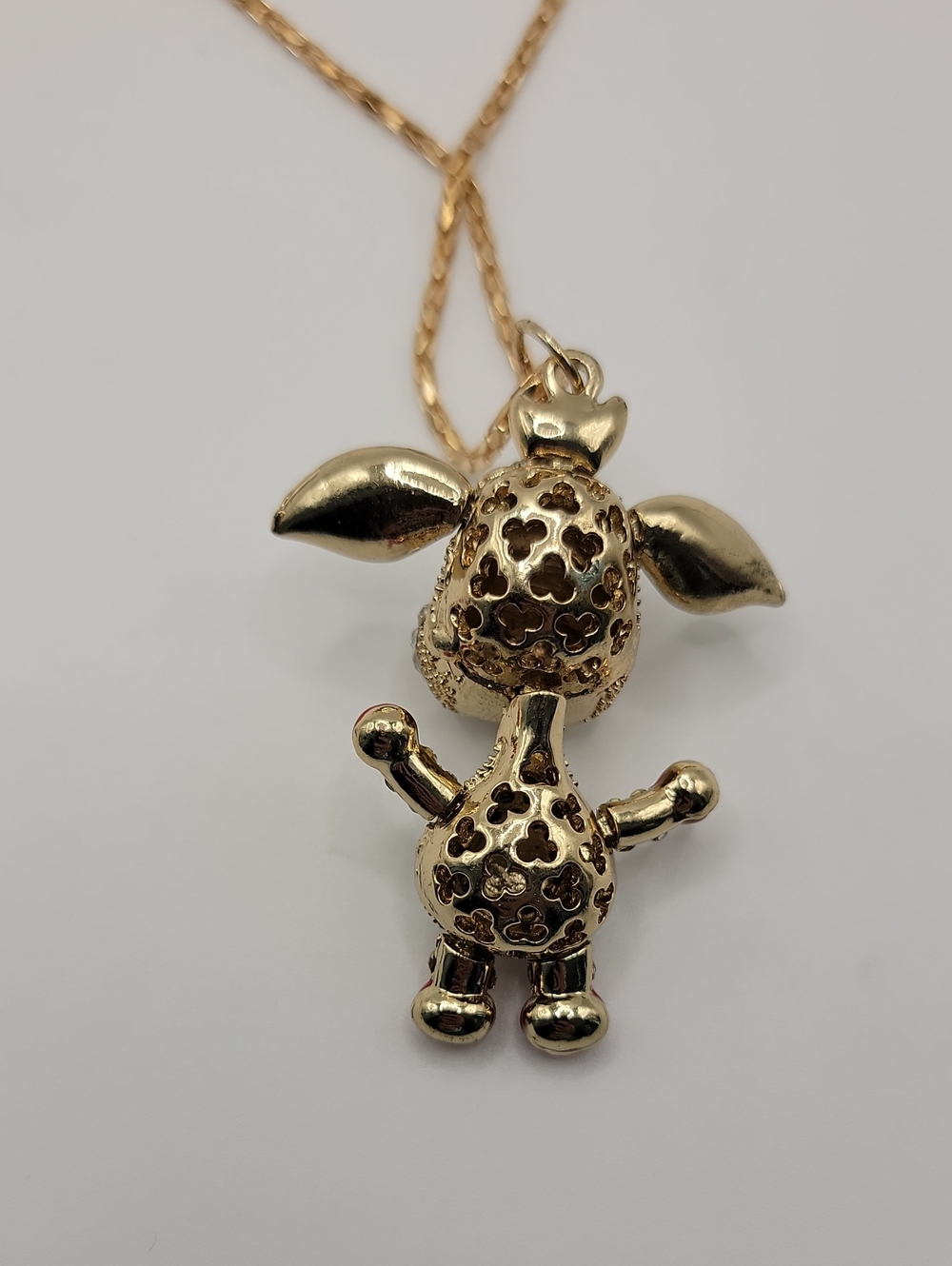 Betsey Johnson Gold-tone Red, Turquoise & Cream Cow Charm Necklace 28" Chaini - Picture 4 of 6